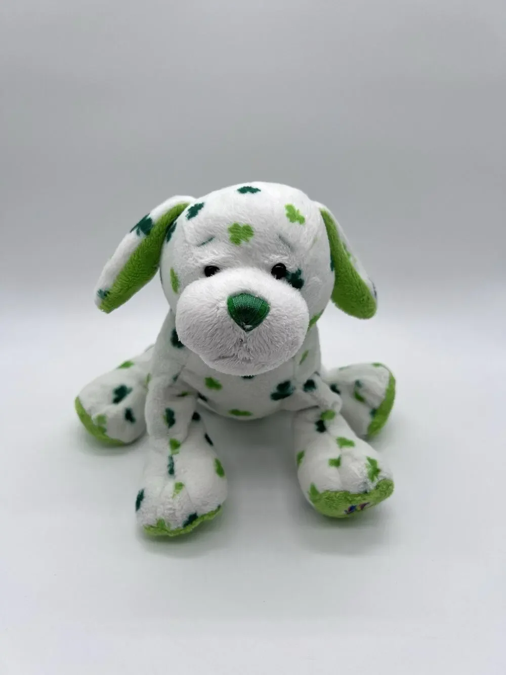 Ganz Webkinz Clover Puppy HM447 Plush Shamrock Dog St. Patrick's Day No Code